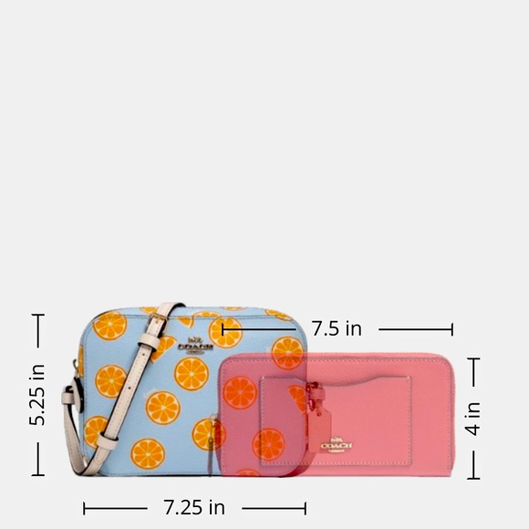 New Coach  Mini Camera Bag With Orange Print - Picture 9 of 10